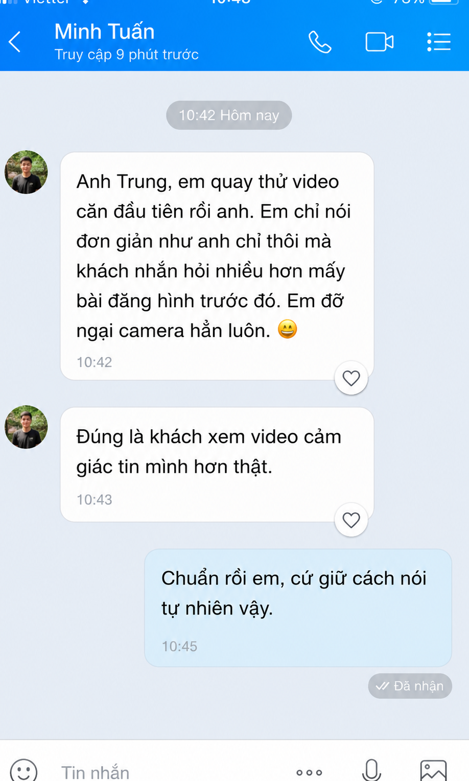 Cảm nhận học viên — Minh Tuấn